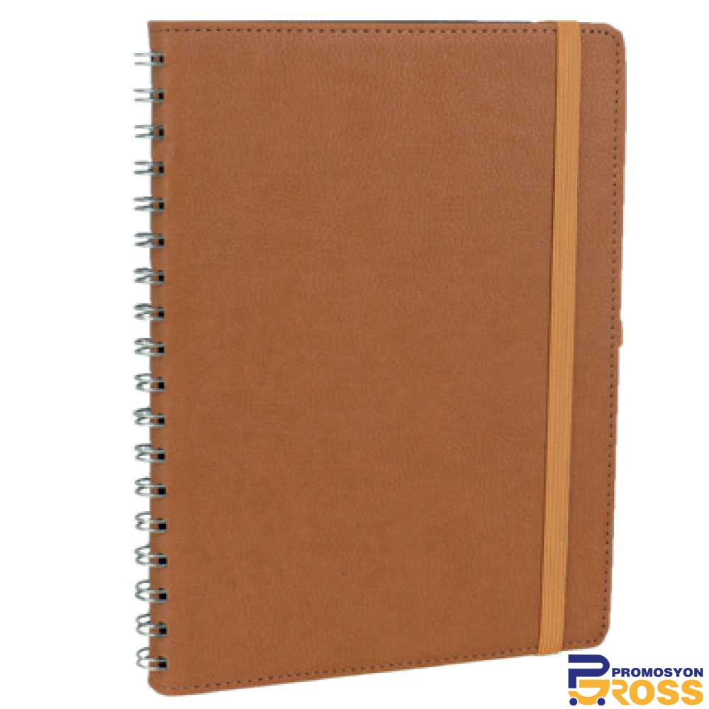 3031 SÖĞÜTÖZÜ KIRMIZI SPİRALLİ TARİHSİZ DEFTER (17X24 CM)